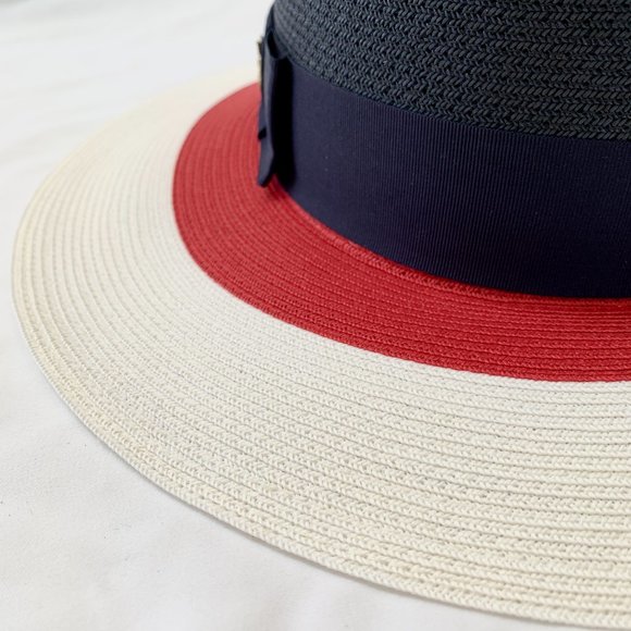 Gucci Papier Wide Brim Hat in Blue Red White. NEW - Picture 12 of 15